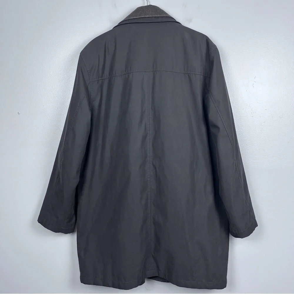 Lauren Ralph Lauren Men 's Size 42R Brown Overcoat Trench Coat Removable Liner